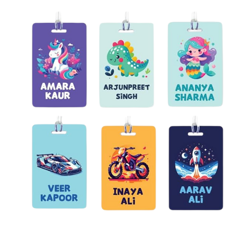 Personalised Rainbow Bag Tags