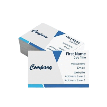 Blue Theme Customized Rectangle Visiting Card