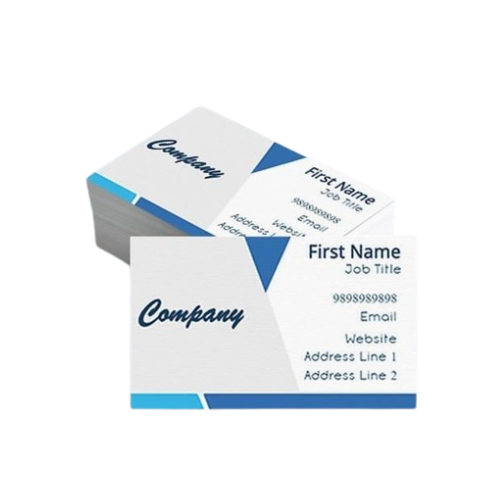 Blue Theme Customized Rectangle Visiting Card