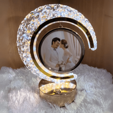 Motivate Box LED Crystal Moon LAMP Photo Frame