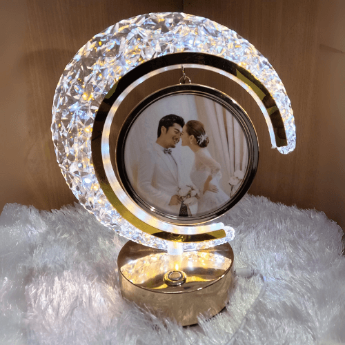 Motivate Box LED Crystal Moon LAMP Photo Frame