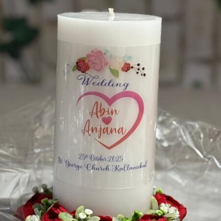 floral wedding candle