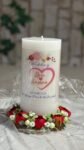 floral wedding candle