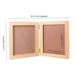 Little Birdie Pinewood Dual Picture Frame with Hinge,  |Photo Frame for Home, Arts & Crafts, Office, Suitable for DIY Gifting