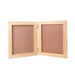 Little Birdie Pinewood Dual Picture Frame with Hinge,  |Photo Frame for Home, Arts & Crafts, Office, Suitable for DIY Gifting