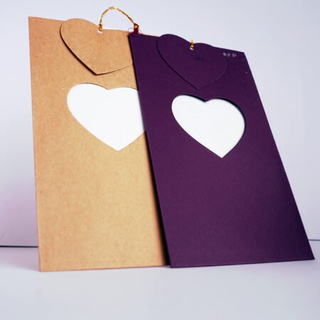 Heart shape wedding invitation card