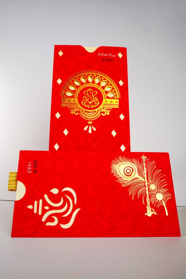 Ganpati Red Wedding Invitation Card