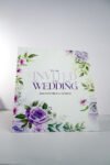 Simple Floral Wedding Card with printed cover