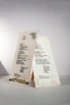 White floral theme single sheet wedding card