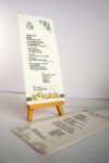 White floral theme single sheet wedding card