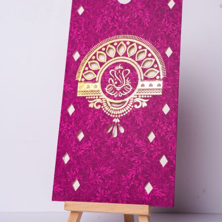 Ganpati PINK Wedding Invitation Card