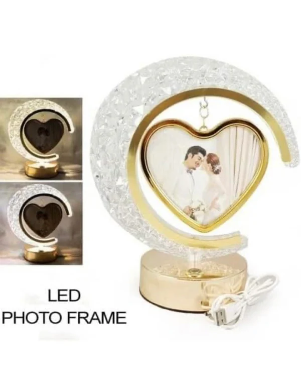 HALFMOON CRYSTAL LED PHOTO FRAME