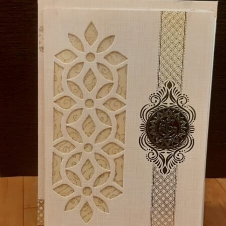 floral cut weding card